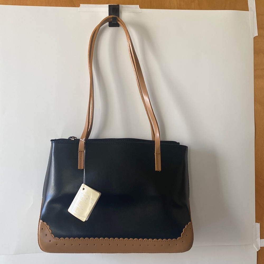 NWT Tiffany And Fred Paris Two Tones Handbag Patent Leather